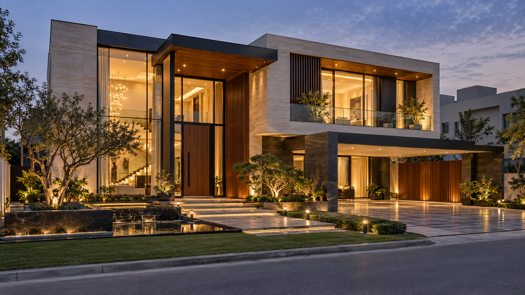 Illustrative visualization of a modern luxury villa in DHA Lahore