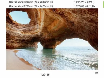Coastal rock arch canvas mural design