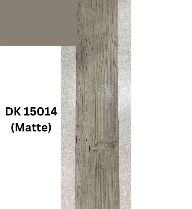Warm grey oak effect vinyl floor plank sample