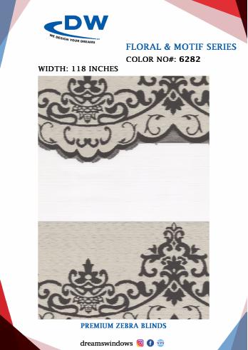 Floral fabric sample from FLORAL AND MOTIF SERIES, page 34
