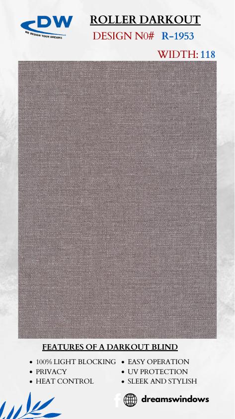 Darkout roller sample from ROLLER DARKOUT (1900 6000 SERIES) CATALOGUE 1 UPDATED, page 4