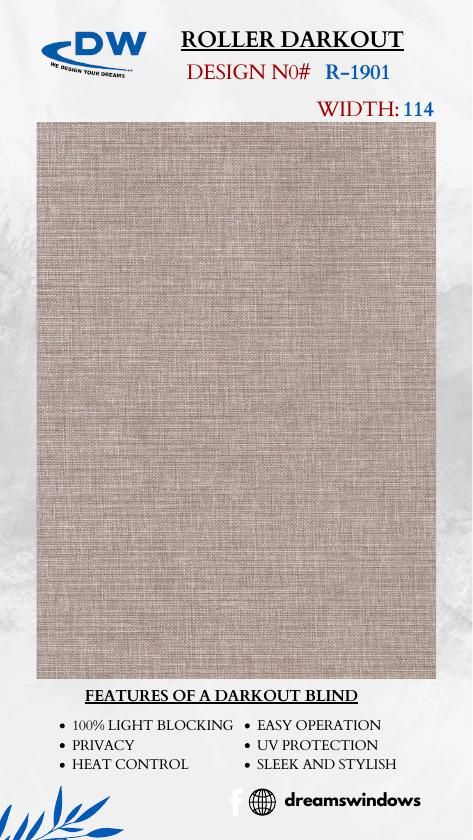Darkout roller sample from ROLLER DARKOUT (1900 6000 SERIES) CATALOGUE 1 UPDATED, page 6