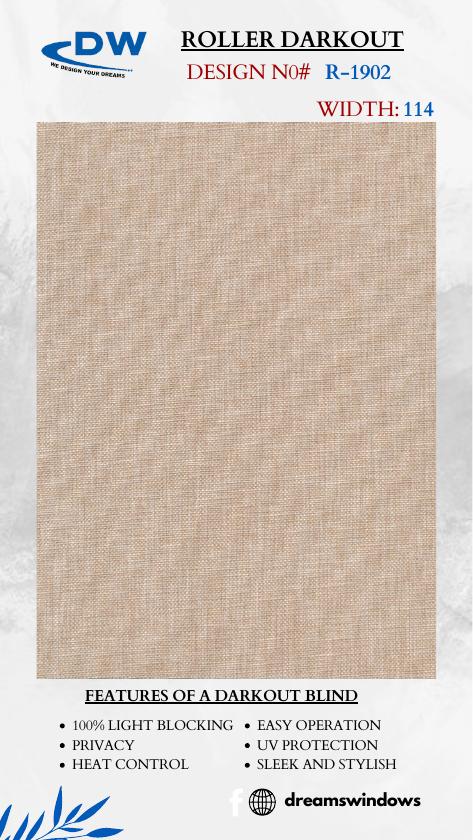 Darkout roller sample from ROLLER DARKOUT (1900 6000 SERIES) CATALOGUE 1 UPDATED, page 7