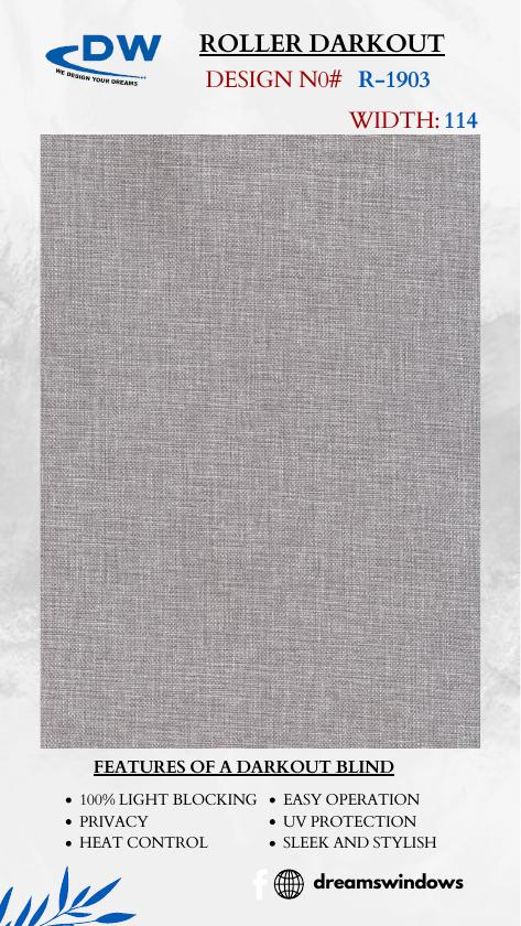 Darkout roller sample from ROLLER DARKOUT (1900 6000 SERIES) CATALOGUE 1 UPDATED, page 8
