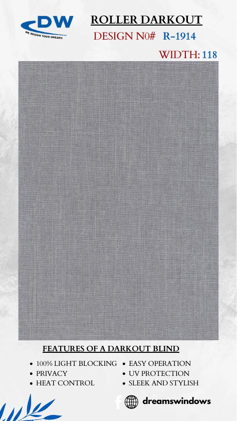 Darkout roller sample from ROLLER DARKOUT (1900 6000 SERIES) CATALOGUE 1 UPDATED, page 15