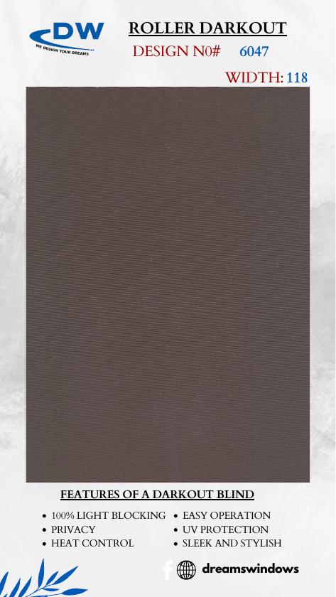 Darkout roller sample from ROLLER DARKOUT (1900 6000 SERIES) CATALOGUE 1 UPDATED, page 29
