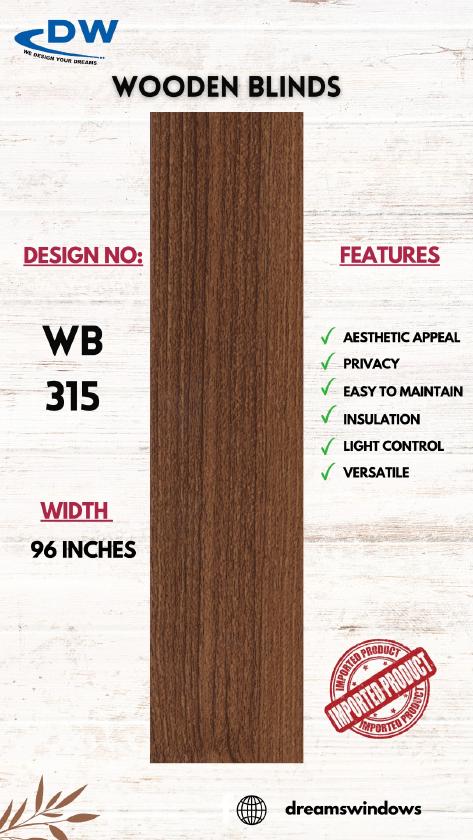Wooden blind sample from WOODEN BLINDS (340-070), page 20