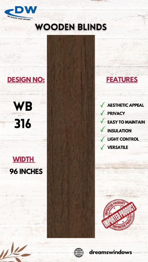 Wooden blind sample from WOODEN BLINDS (340-070), page 21