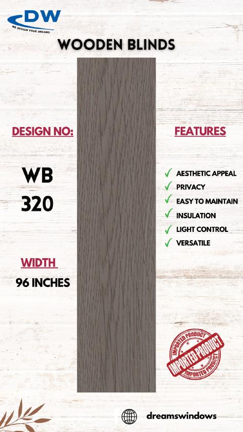 Wooden blind sample from WOODEN BLINDS (340-070), page 25